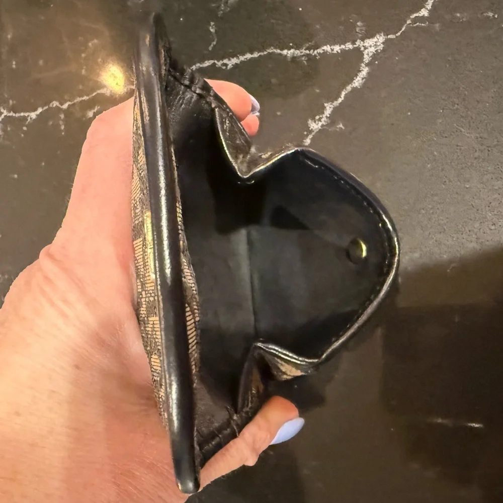 Dior Black and Tan Monogram Wallet
